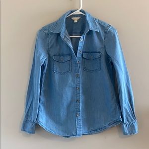 Banana Republic Soft Wash Denim Shirt Size S